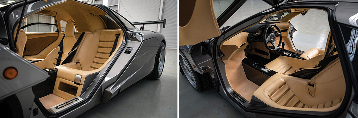 Interior of 1994 McLaren F1 'LM-Specification' offered at RM Sotheby’s Monterey live auction 2019